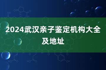 2024武汉亲子鉴定机构大全及地址