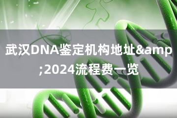 武汉DNA鉴定机构地址&2024流程费一览