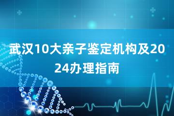 武汉10大亲子鉴定机构及2024办理指南