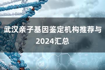 武汉亲子基因鉴定机构推荐与2024汇总