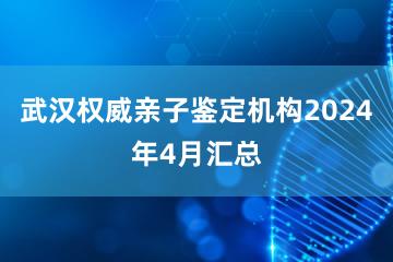 武汉权威亲子鉴定机构2024年4月汇总