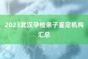 2023武汉孕检亲子鉴定机构汇总